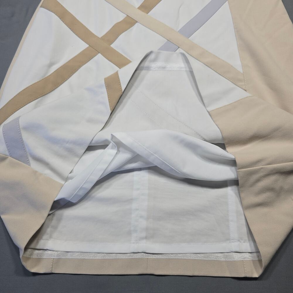 White House Black Market Cream and Tan Midi Dress - Picture 10 of 12